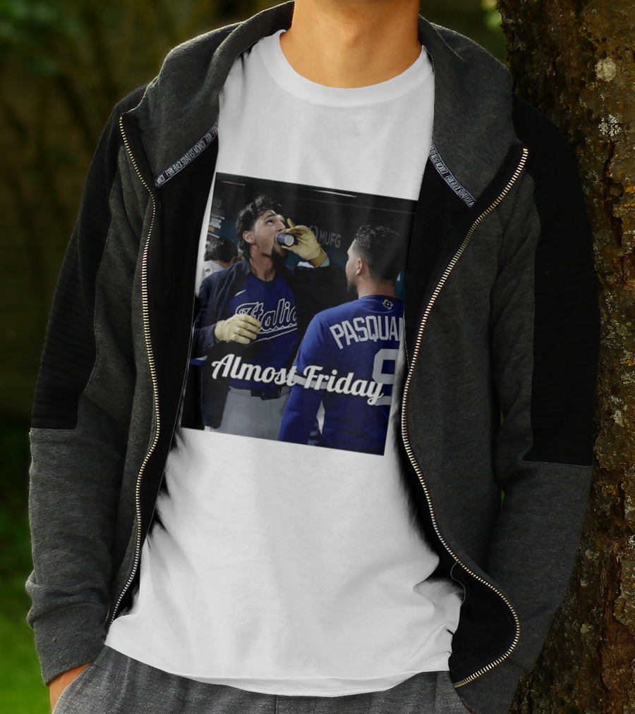 Italy World Baseball Classic Espresso Shot Almost Friday Pasquale T-Shirt