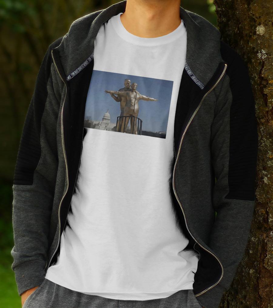 Donald Trump Jeffrey Epstein Titanic Pose White House Sculpture T-Shirt
