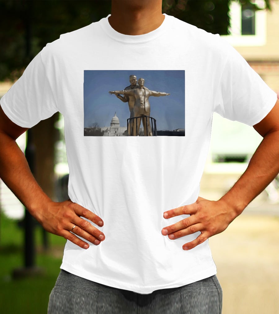 Donald Trump Jeffrey Epstein Titanic Pose White House Sculpture T-Shirt
