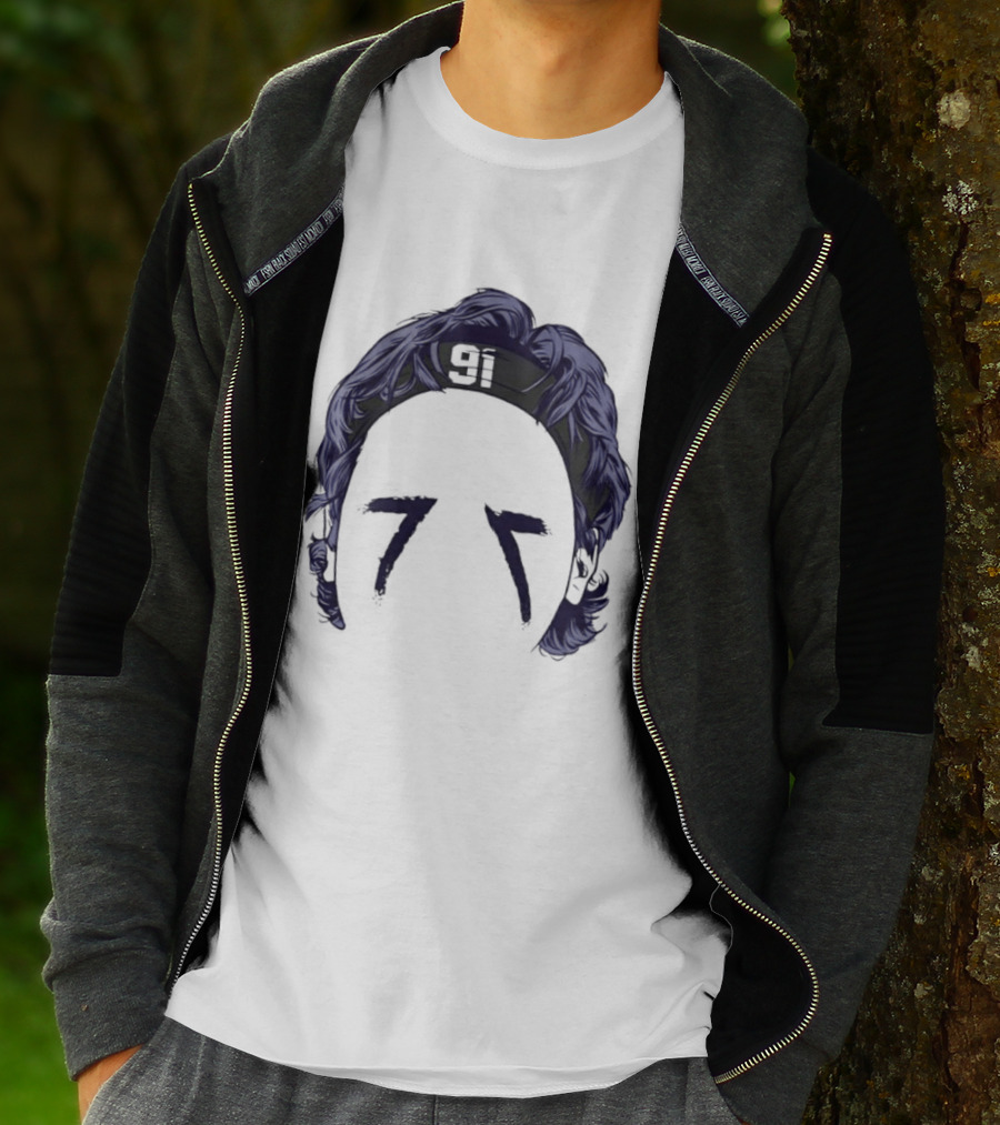91 Headband Purple Hair Eye Black T-Shirt