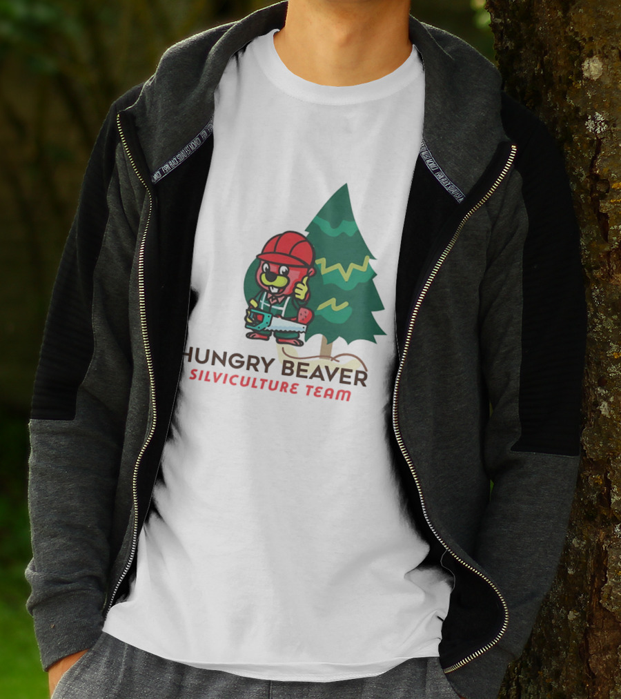 Hungry Beaver Silviculture Team Chainsaw And Tree T-Shirt