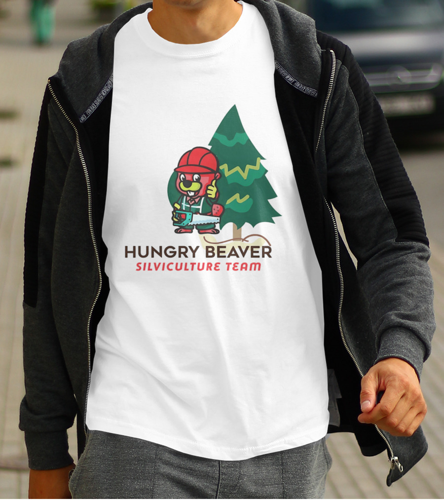 Hungry Beaver Silviculture Team Chainsaw And Tree T-Shirt
