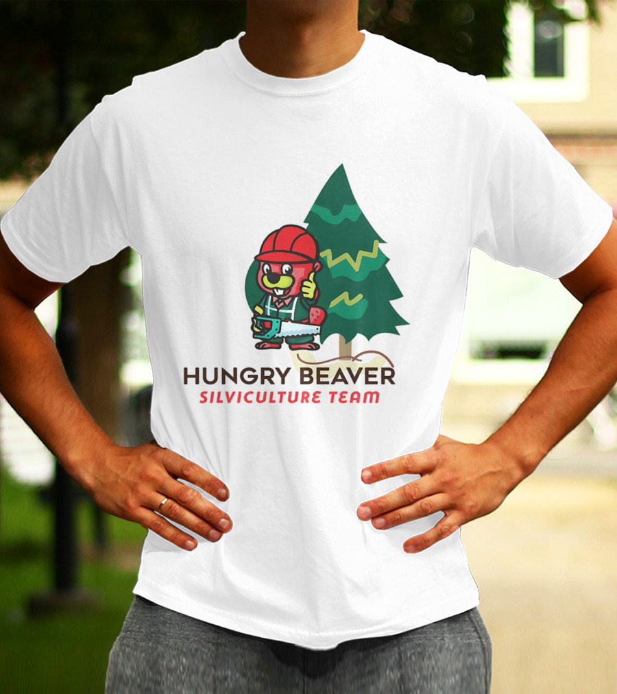Hungry Beaver Silviculture Team Chainsaw And Tree T-Shirt