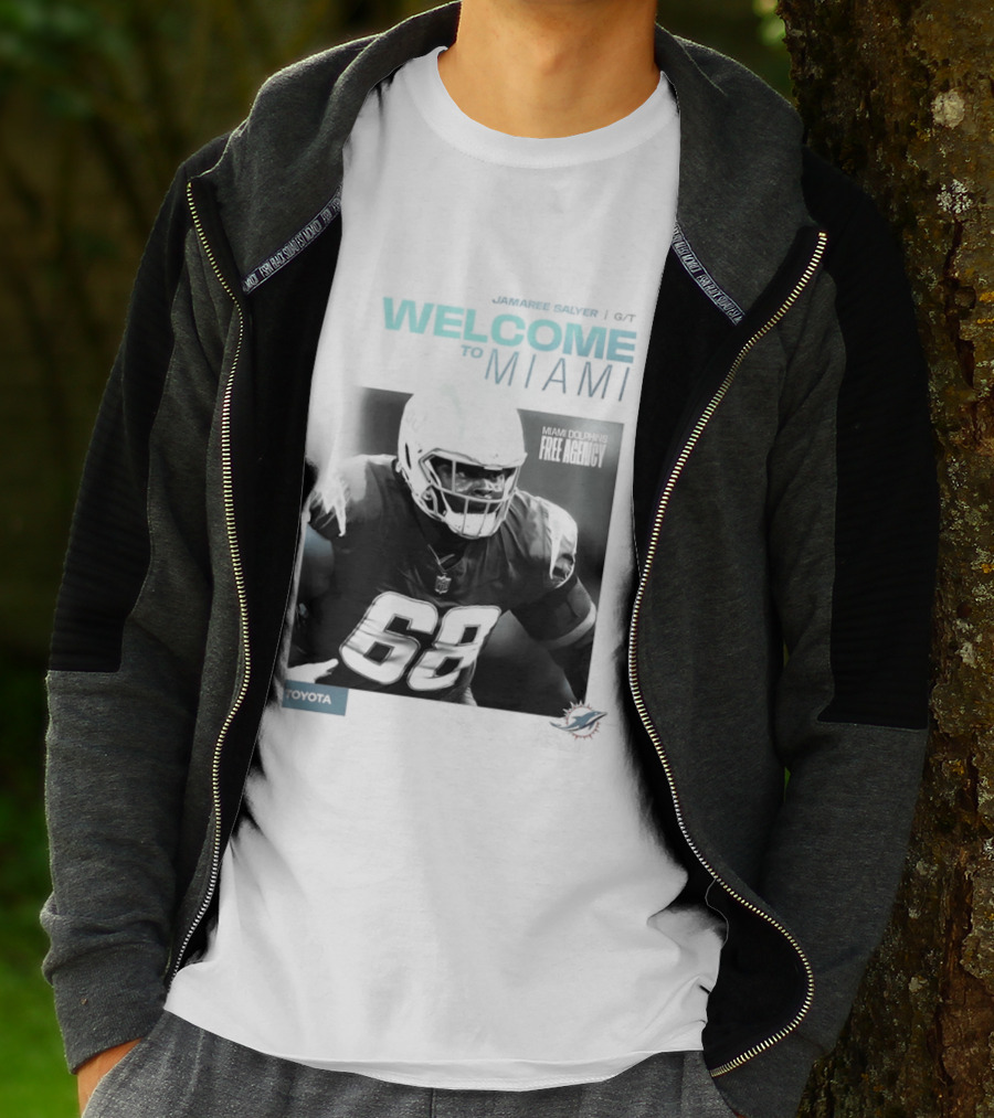 Jamaree Salyer Welcome To Miami Dolphins NFL Number 68 Fan T-Shirt