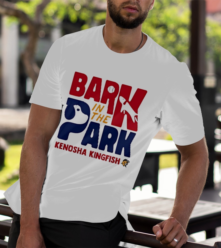 Kenosha Kingfish Bark In The Park Event With Playful Dog And Fish T-Shirt
