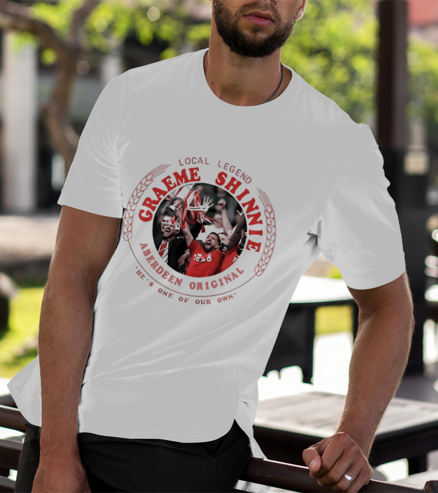 Local Legend Graeme Shinnie Aberdeen Original Football 100% One Of Our Own T-Shirt