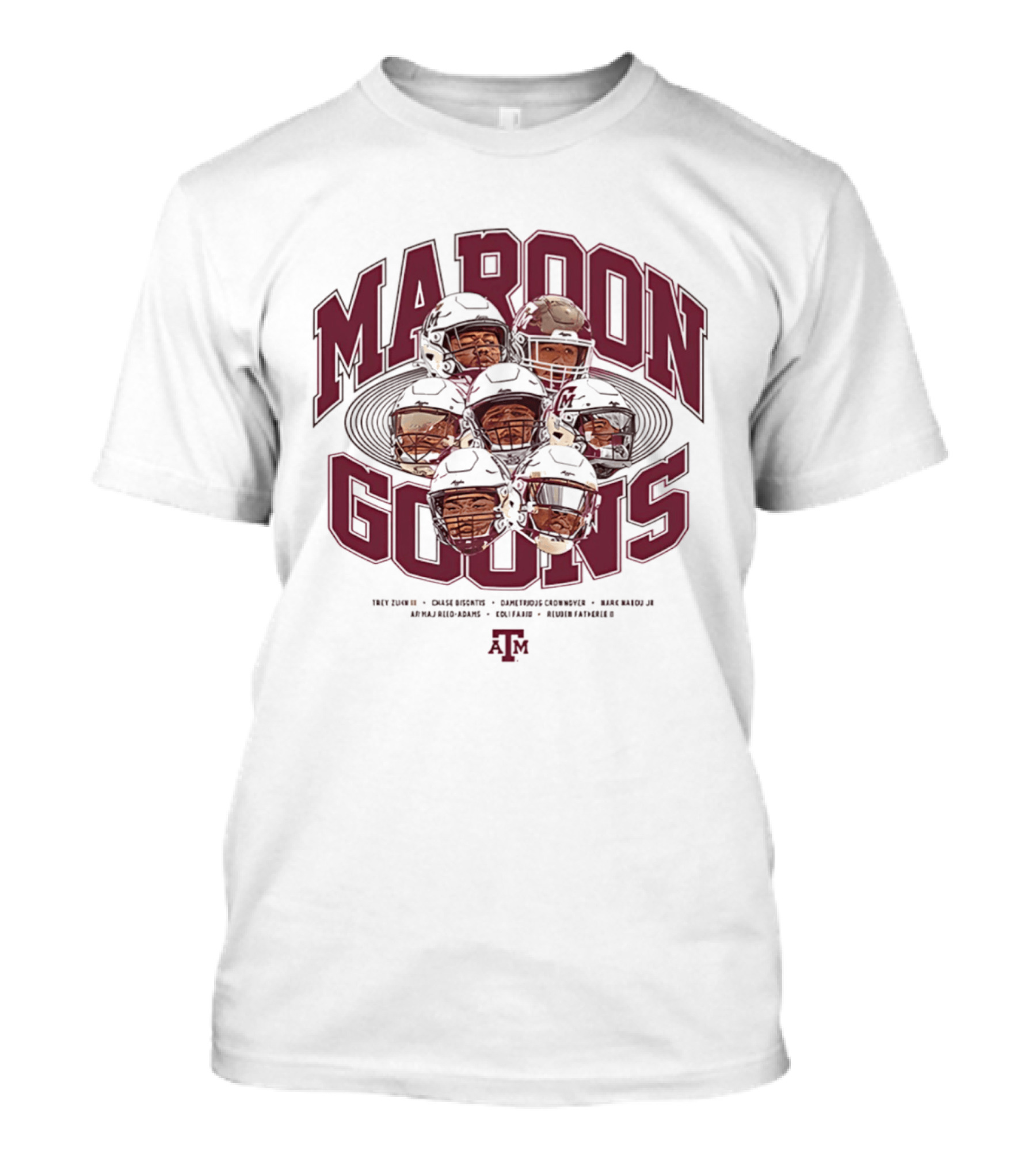 Texas A&M Maroon Goons Football NCAA Team Caricature T-Shirt
