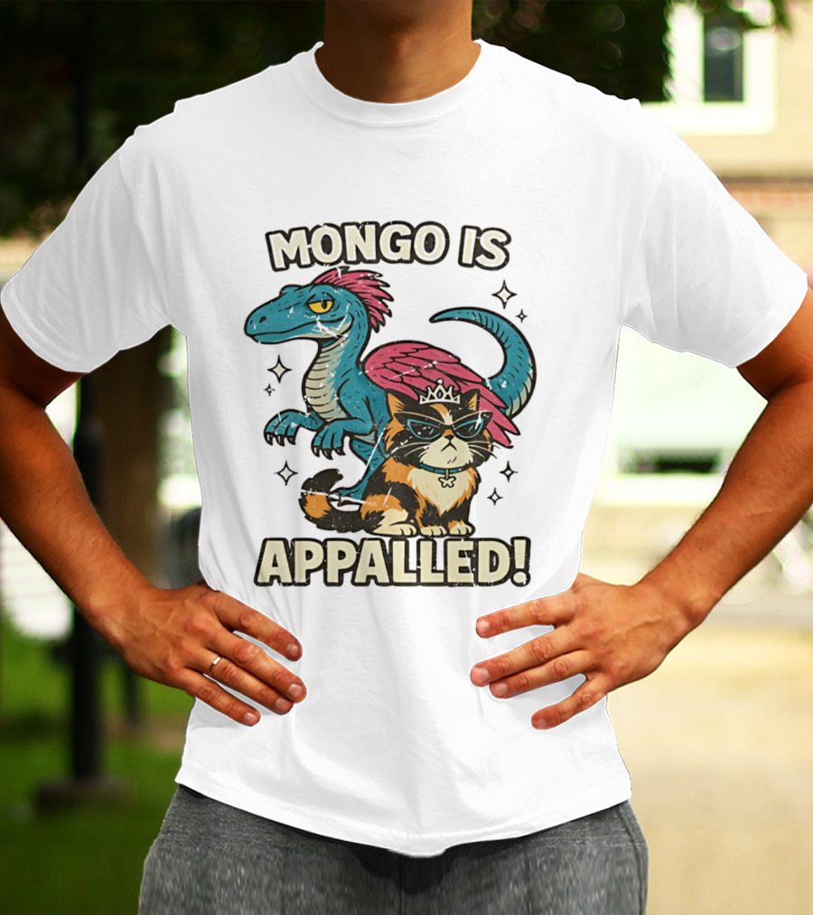 Mongo Is Appalled Dungeon Crawler Carl Dinosaur And Cat T-Shirt