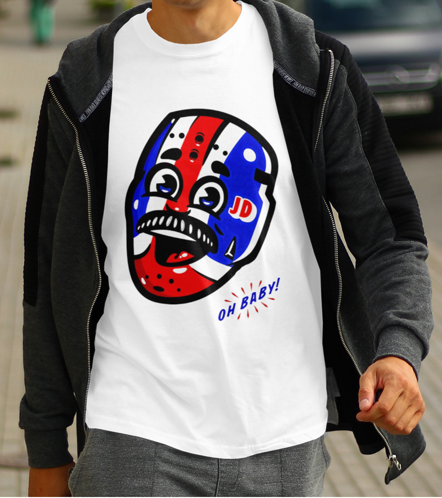 New York Rangers Goalie Mask JD Oh Baby Happy Friday T-Shirt