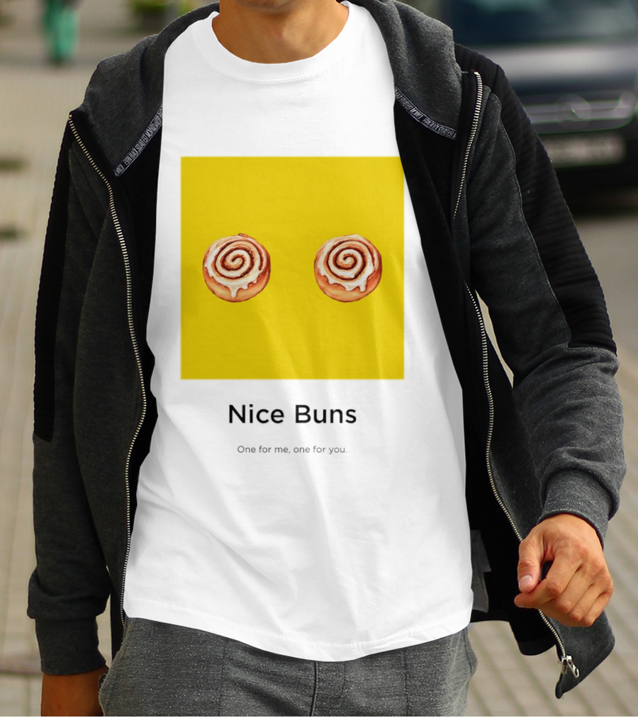 Nice Buns One For Me One For You Cinnamon Roll Pair T-Shirt