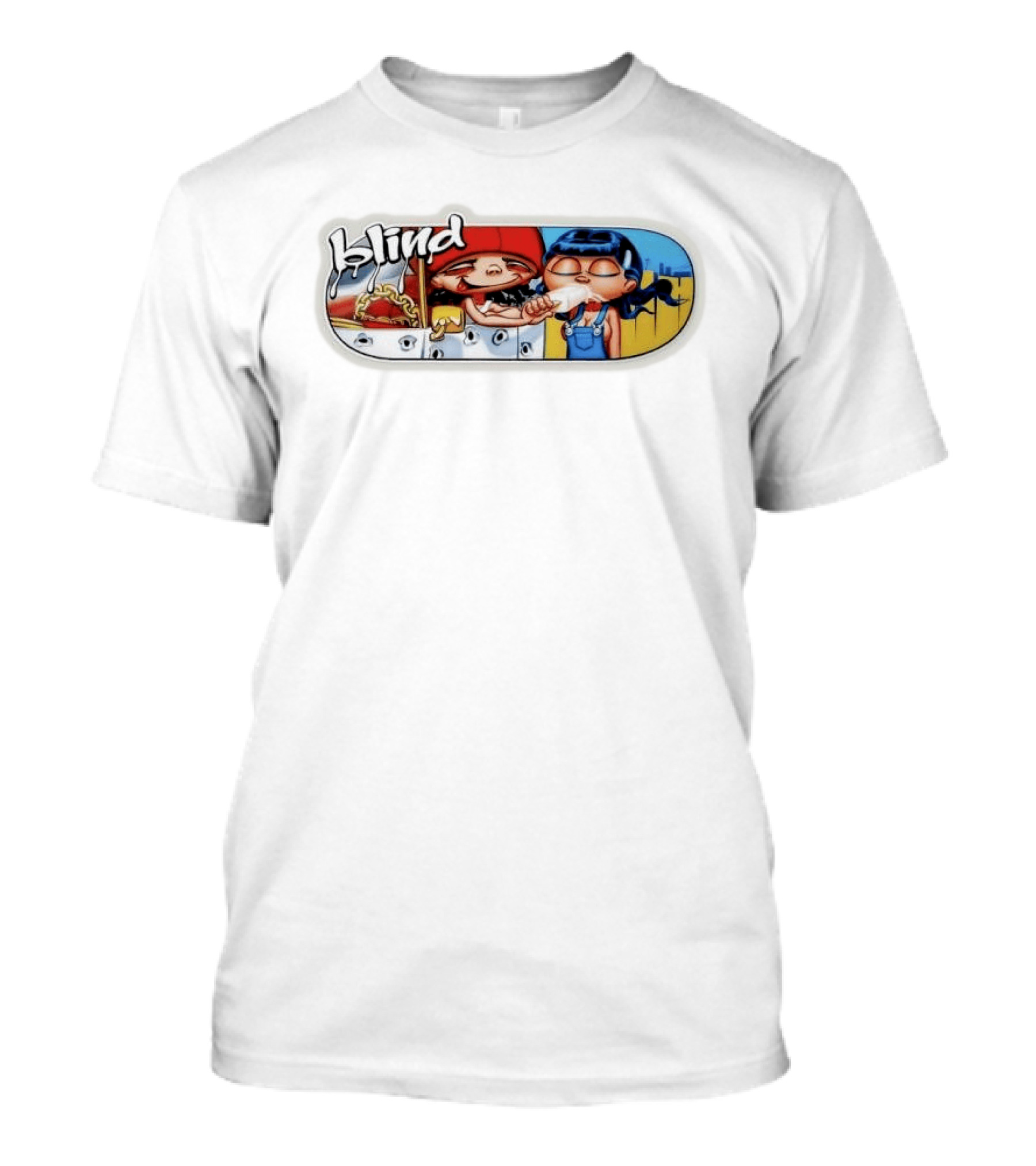 Blind Skateboards Cartoon Kids Eating Ice Cream T-Shirt