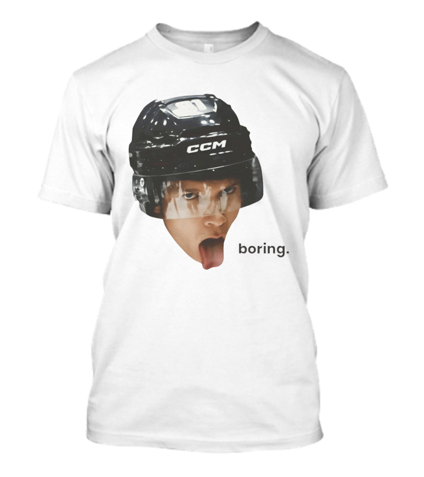 Ilya Rozanov Connor Storrie CCM Heated Rivalry 2026 Boring Helmet Tongue Out T-Shirt