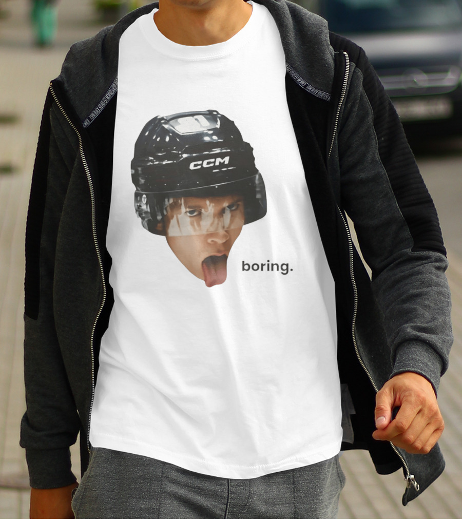 Ilya Rozanov Connor Storrie CCM Heated Rivalry 2026 Boring Helmet Tongue Out T-Shirt
