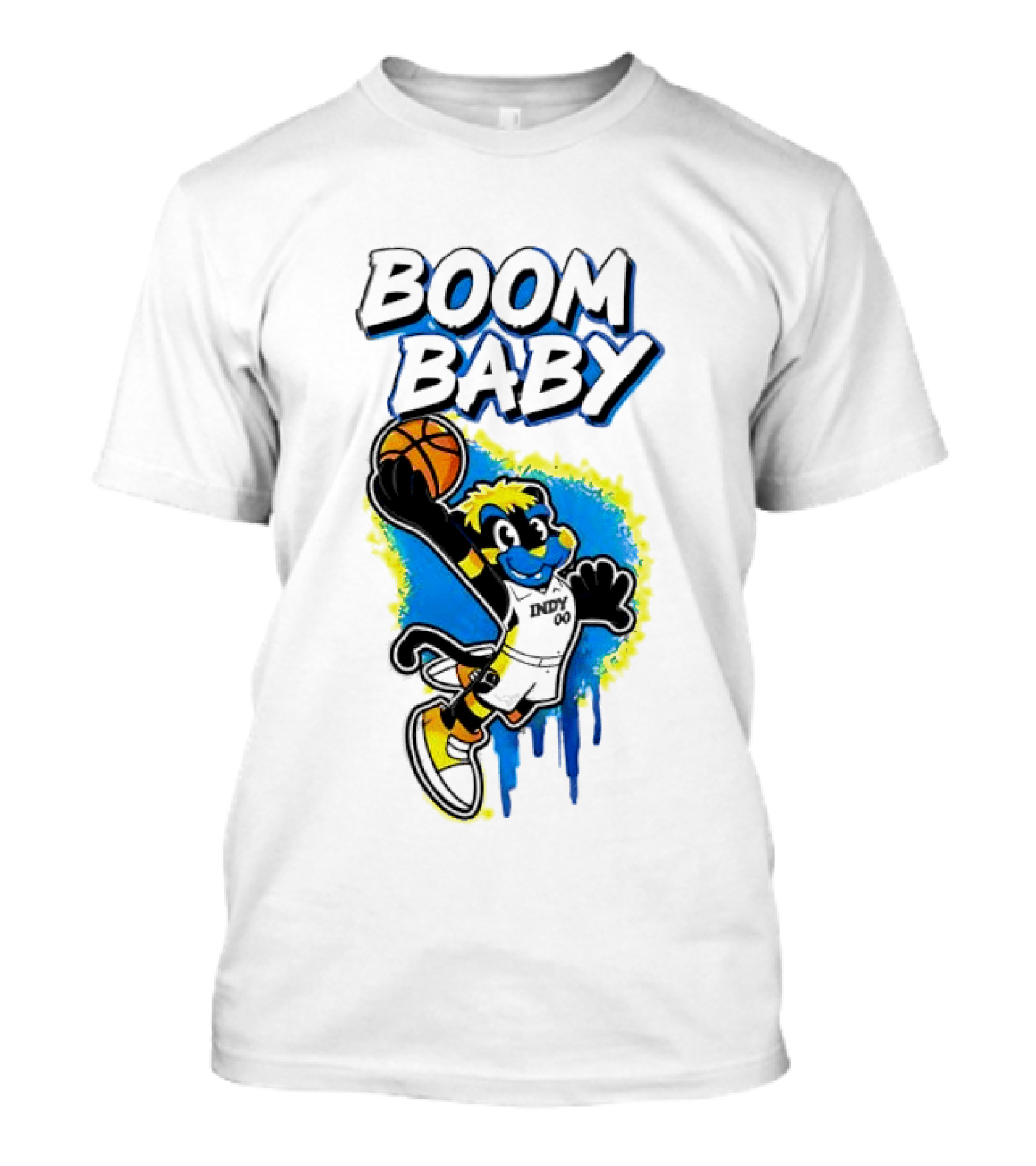 Indiana Pacers Boom Baby Mascot Dunk Basketball T-Shirt