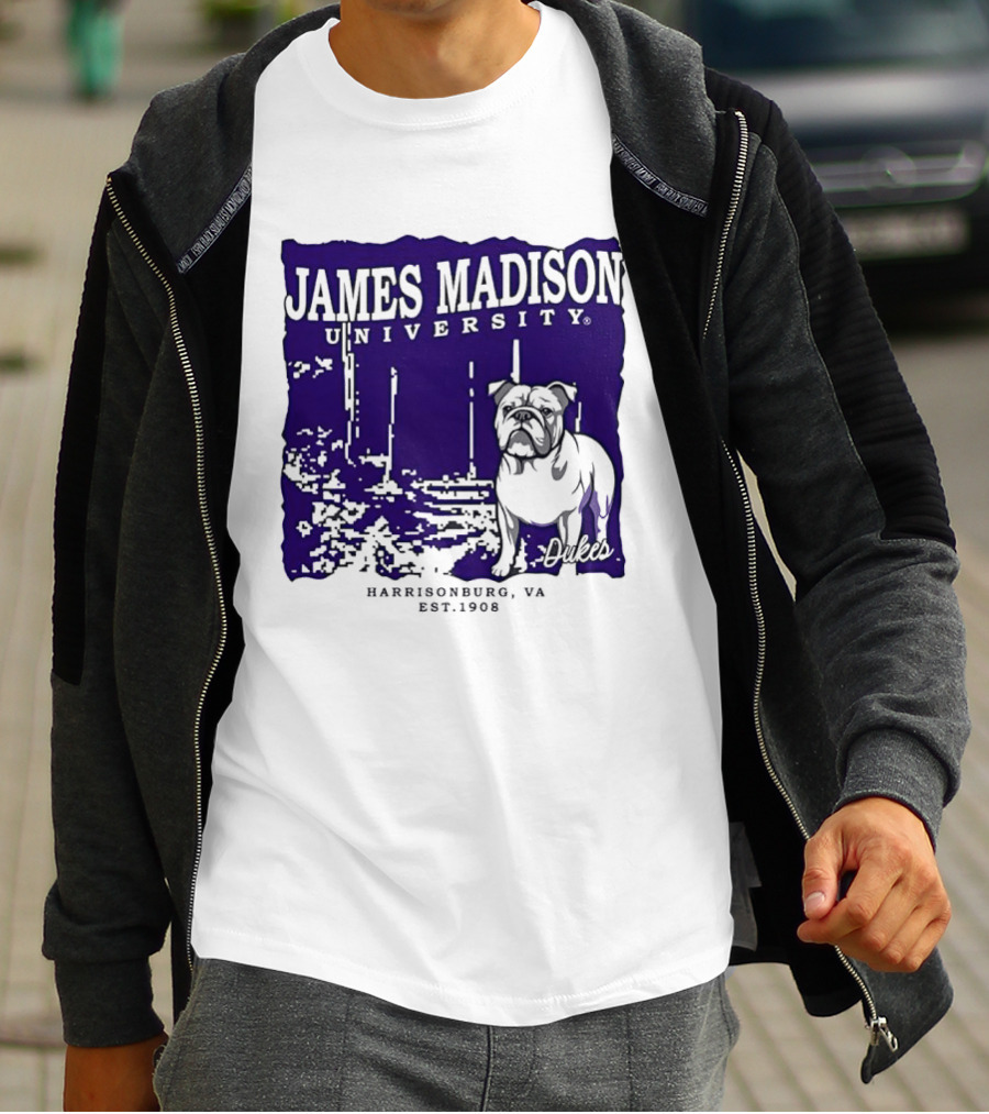 James Madison University Dukes Harrisonburg VA Est 1908 Bulldog T-Shirt