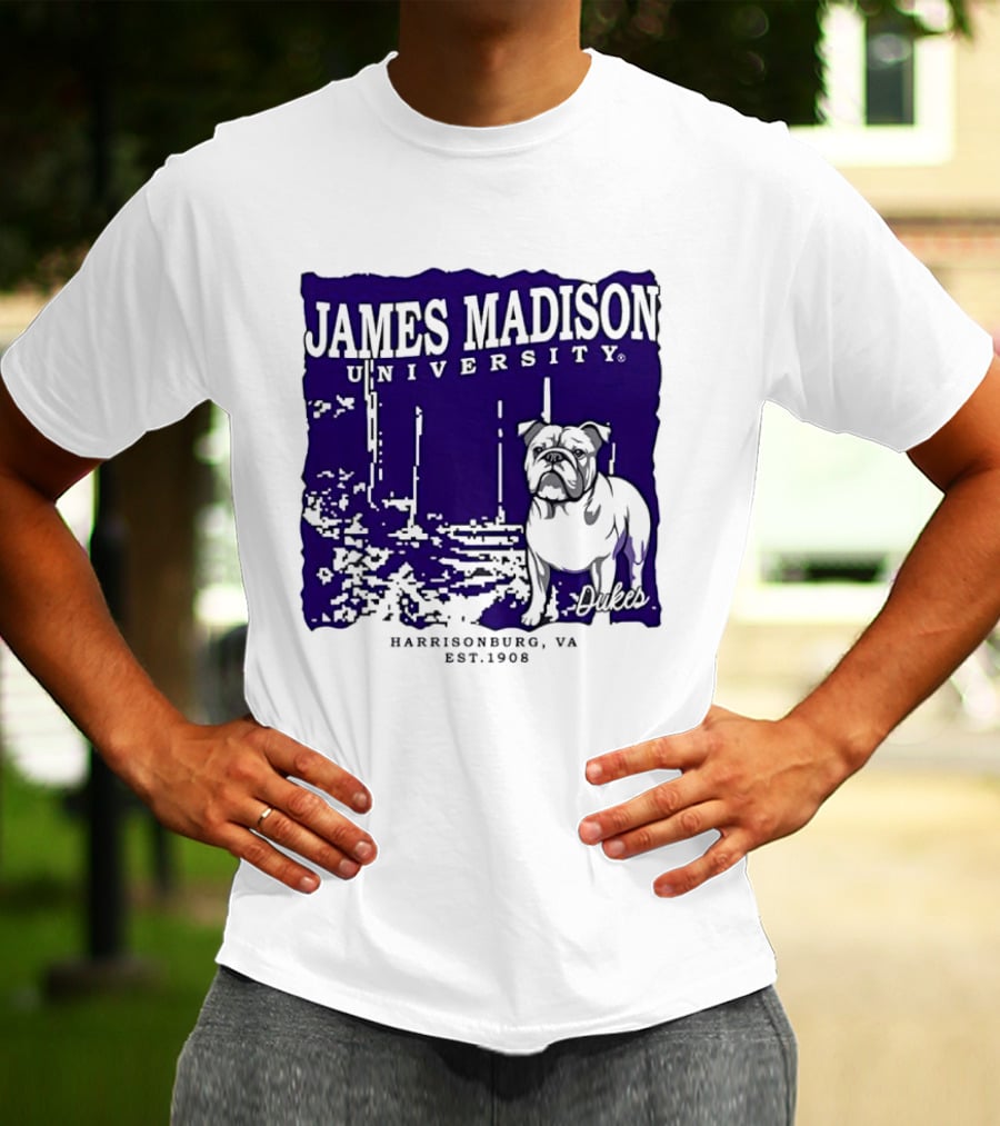 James Madison University Dukes Harrisonburg VA Est 1908 Bulldog T-Shirt