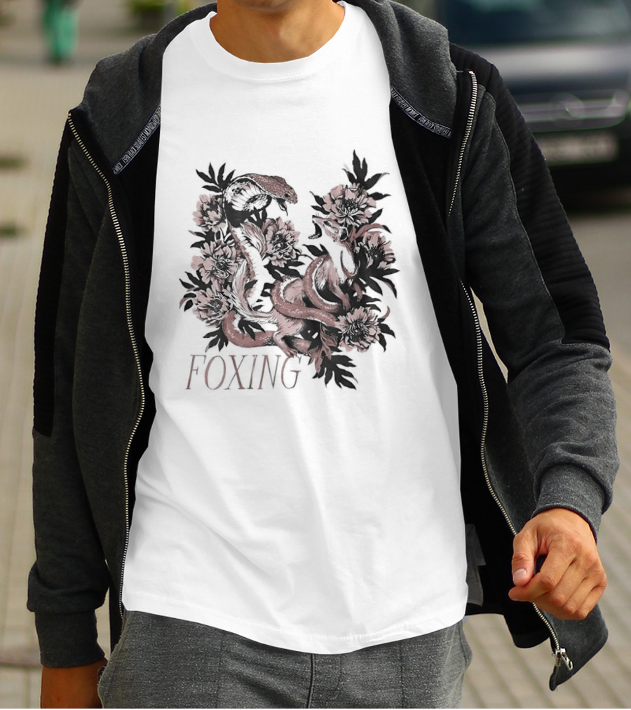 Foxing Snake And Fox Floral T-Shirt