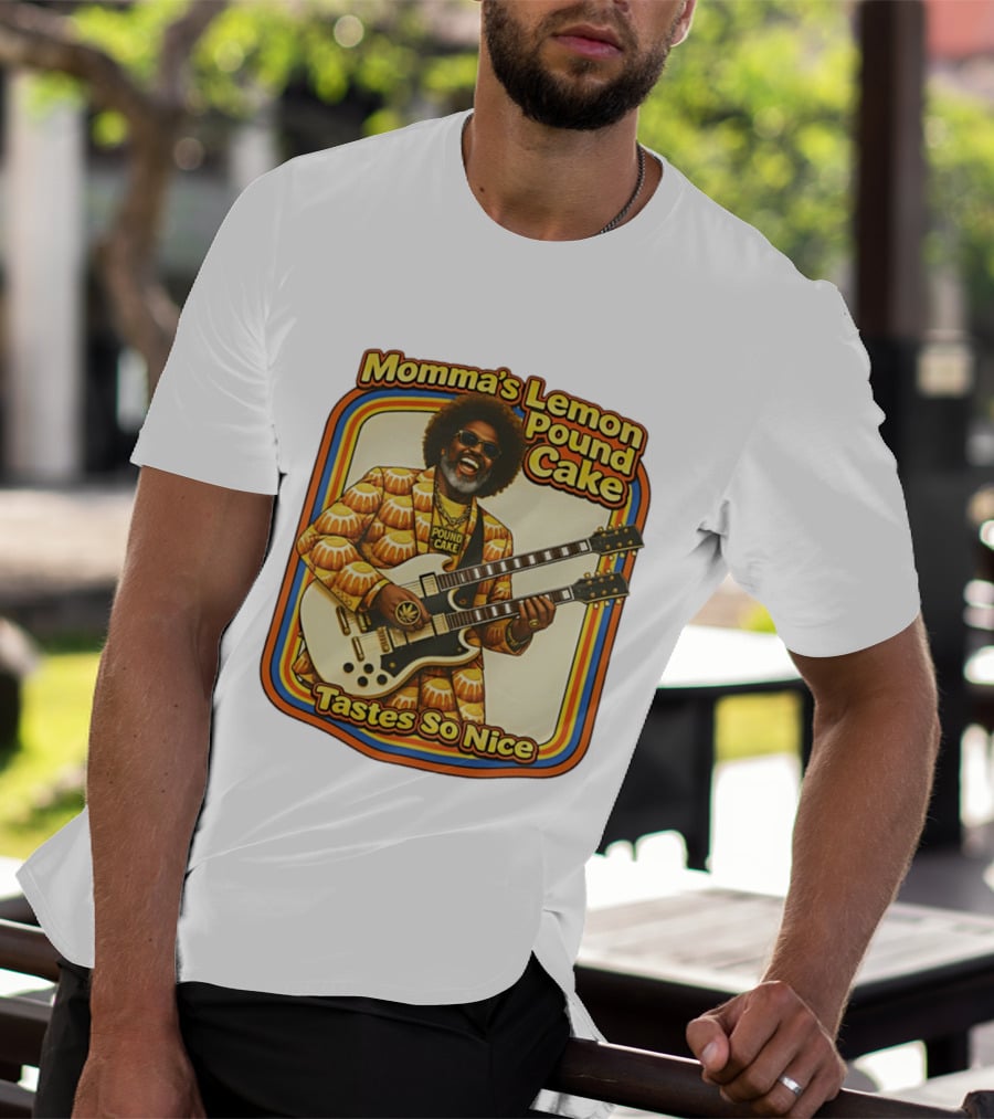 Momma's Lemon Pound Cake Tastes So Nice Double Guitar Retro Vibe T-Shirt