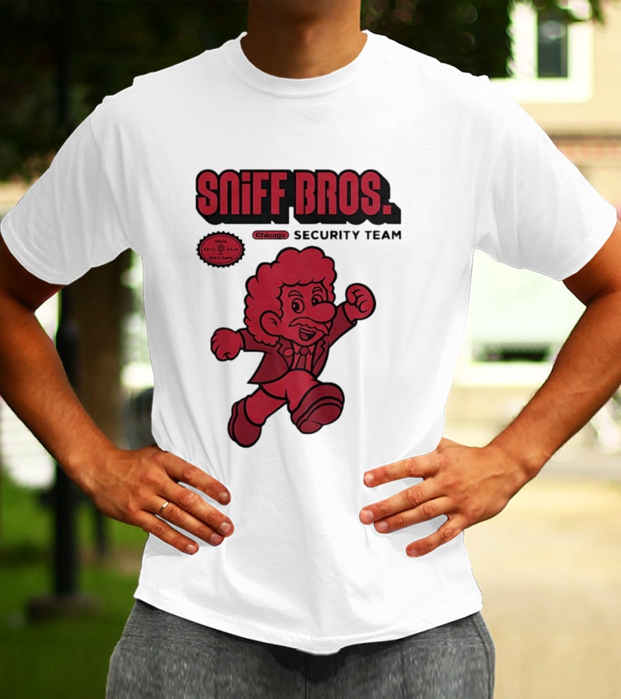 Sniff Bros Chicago Security Team Retro Style Character Official Quality Seal T-Shirt
