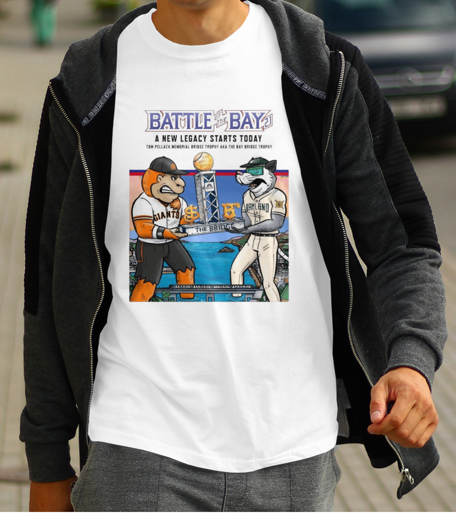 Battle Of The Bay Oakland Ballers Giants New Legacy Series The Bridge T-Shirt