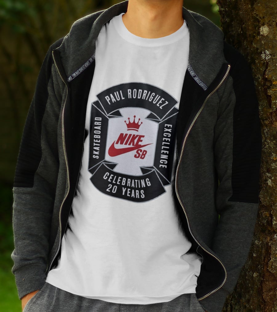 Paul Rodriguez Nike SB Skateboard Excellence Celebrating 20 Years T-Shirt