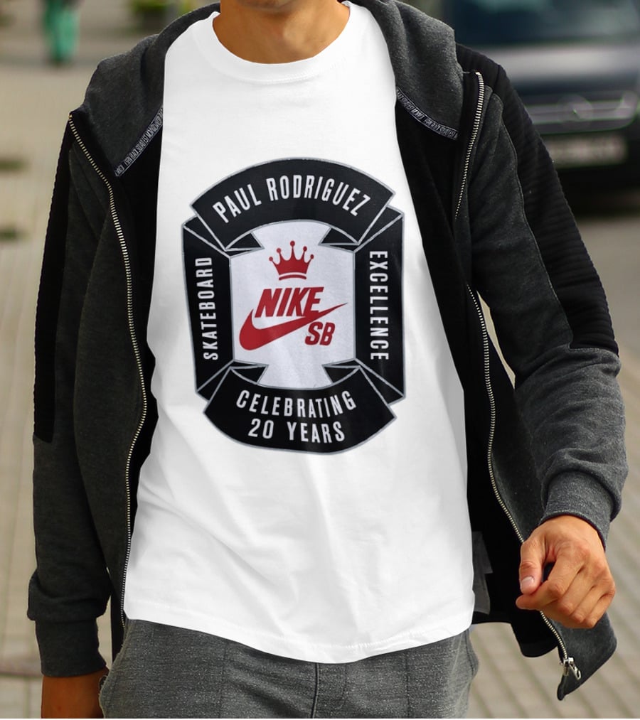 Paul Rodriguez Nike SB Skateboard Excellence Celebrating 20 Years T-Shirt