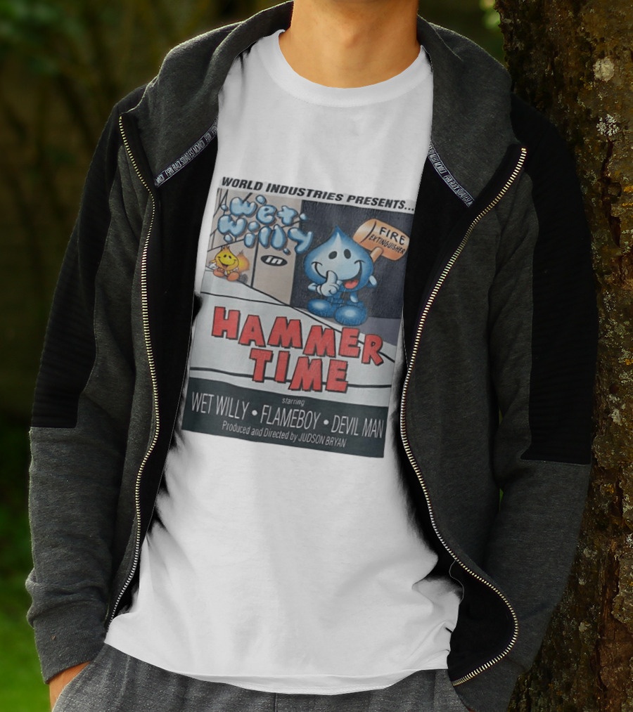 World Industries Wet Willy Flameboy Hammer Time Featuring Devil Man T-Shirt