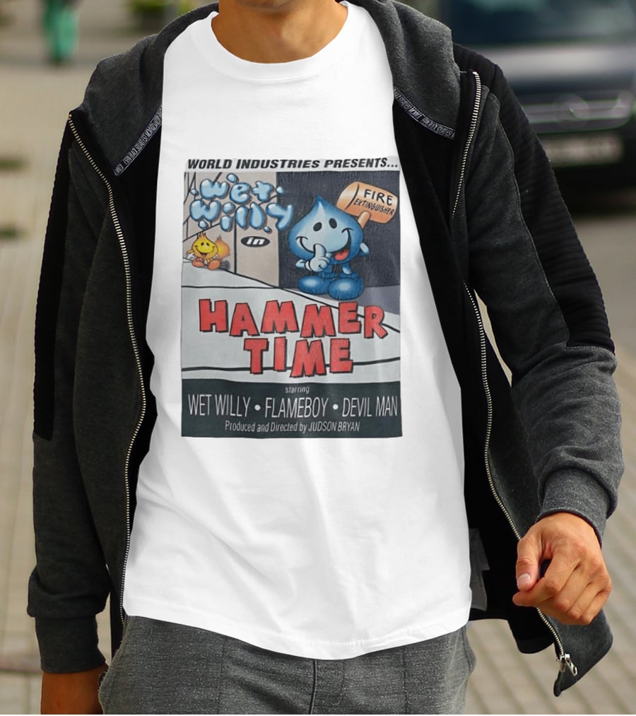 World Industries Wet Willy Flameboy Hammer Time Featuring Devil Man T-Shirt