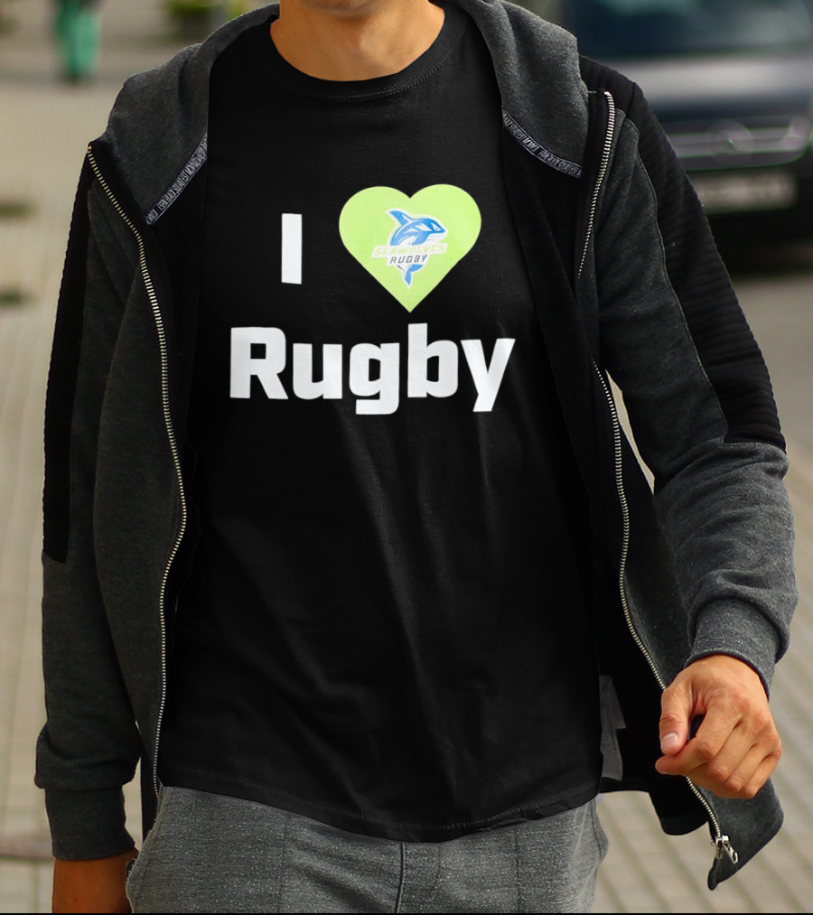 I Love Rugby Seattle Seawolves Heart T-Shirt