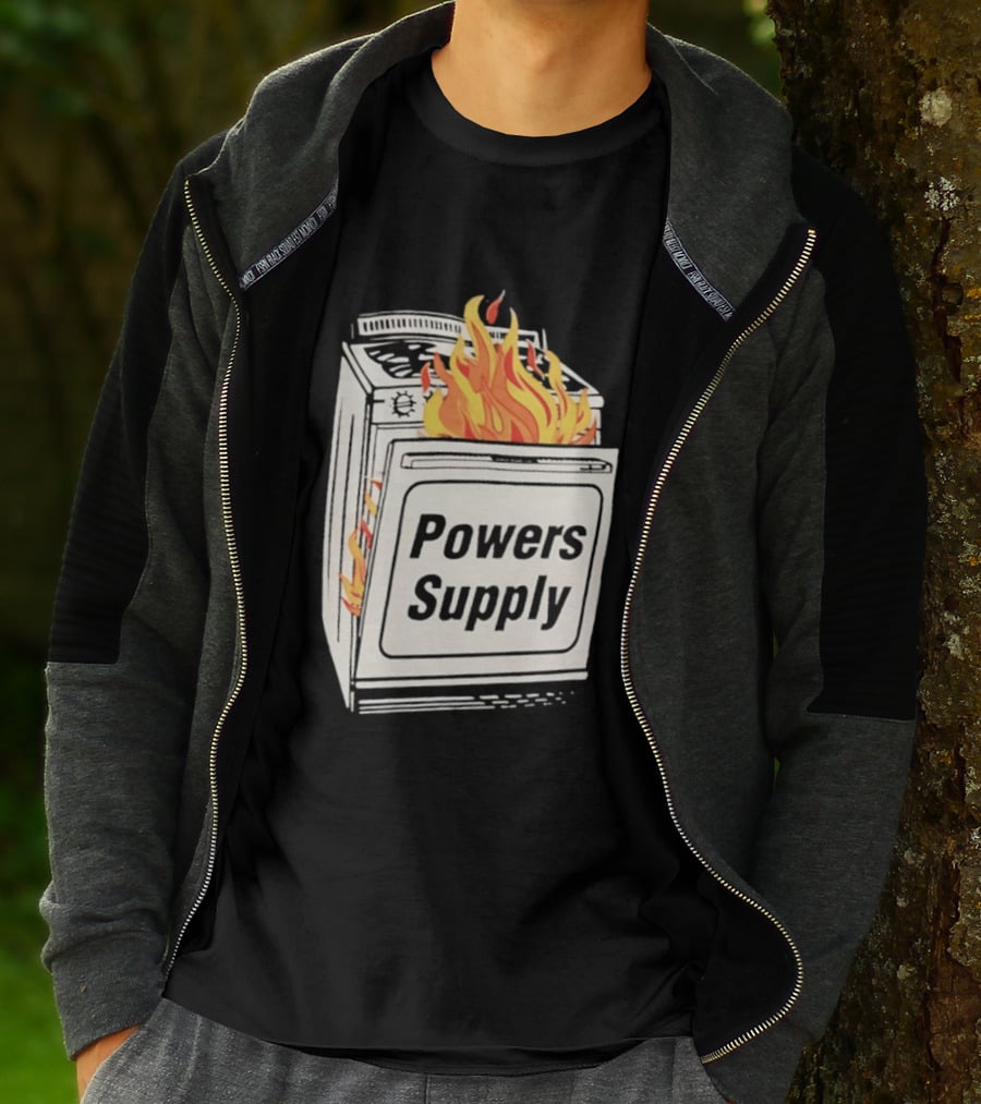 Burning Powers Supply Flaming Stove T-Shirt
