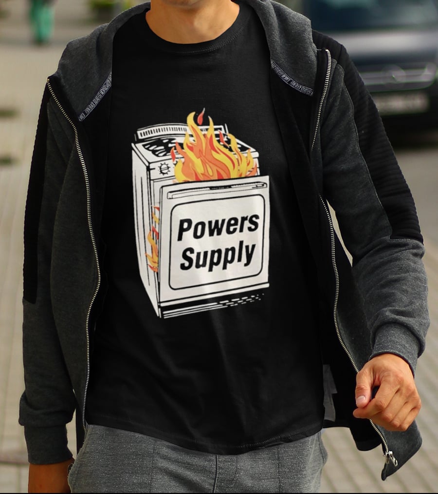 Burning Powers Supply Flaming Stove T-Shirt
