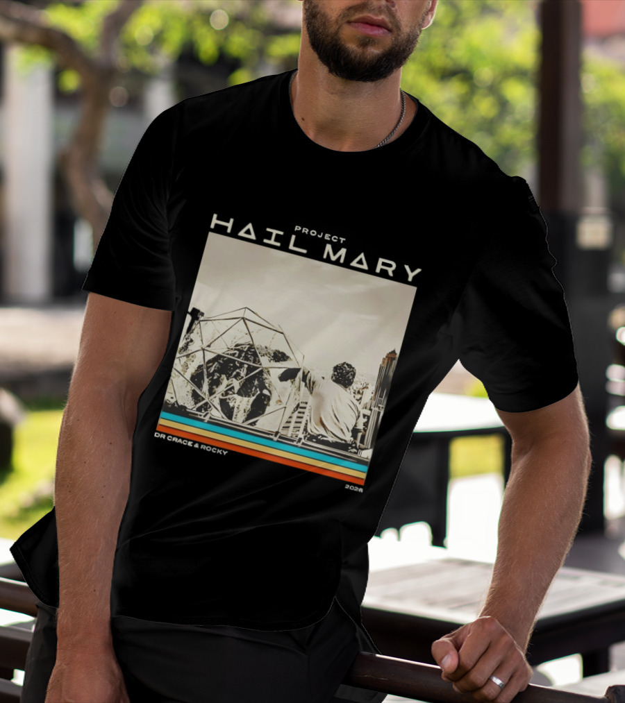 Hail Mary Geodesic Dome Space Scene T-Shirt