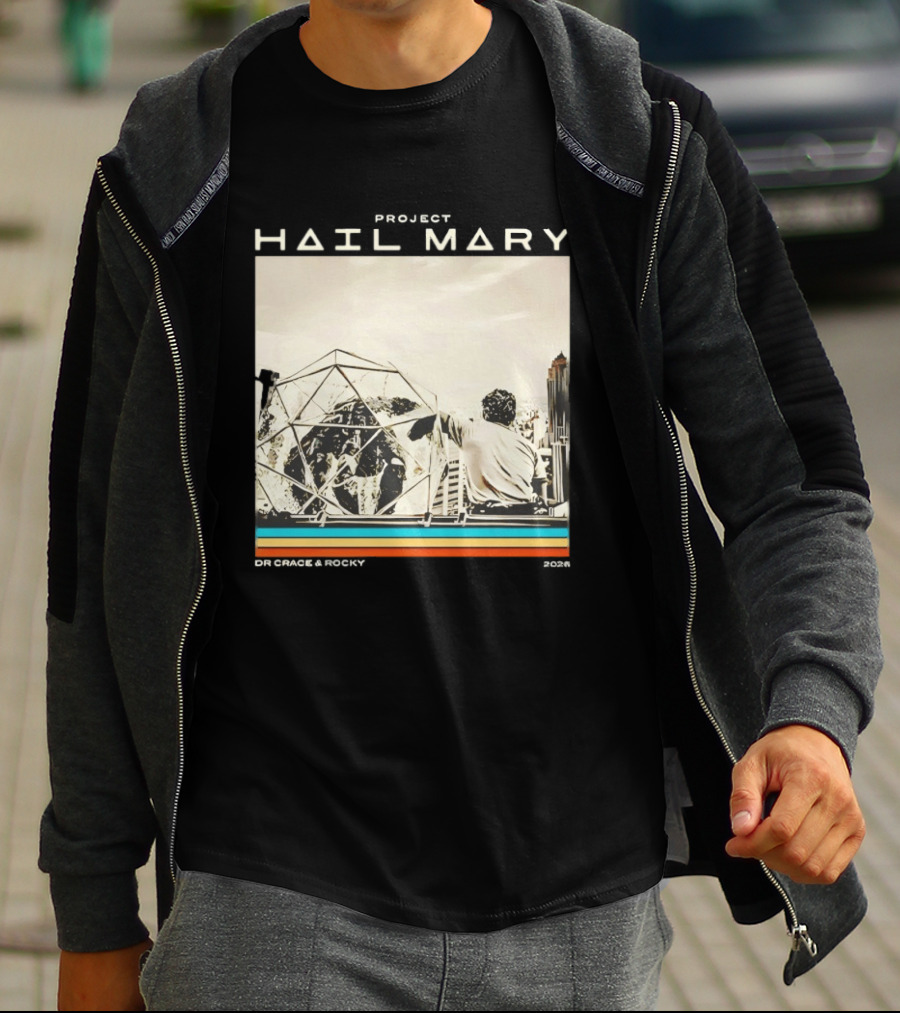Hail Mary Geodesic Dome Space Scene T-Shirt