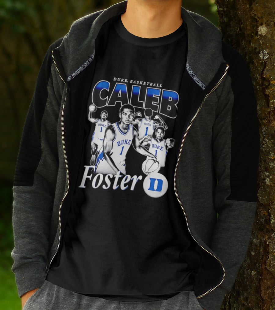 Duke Basketball Caleb Foster Blue Devils D T-Shirt
