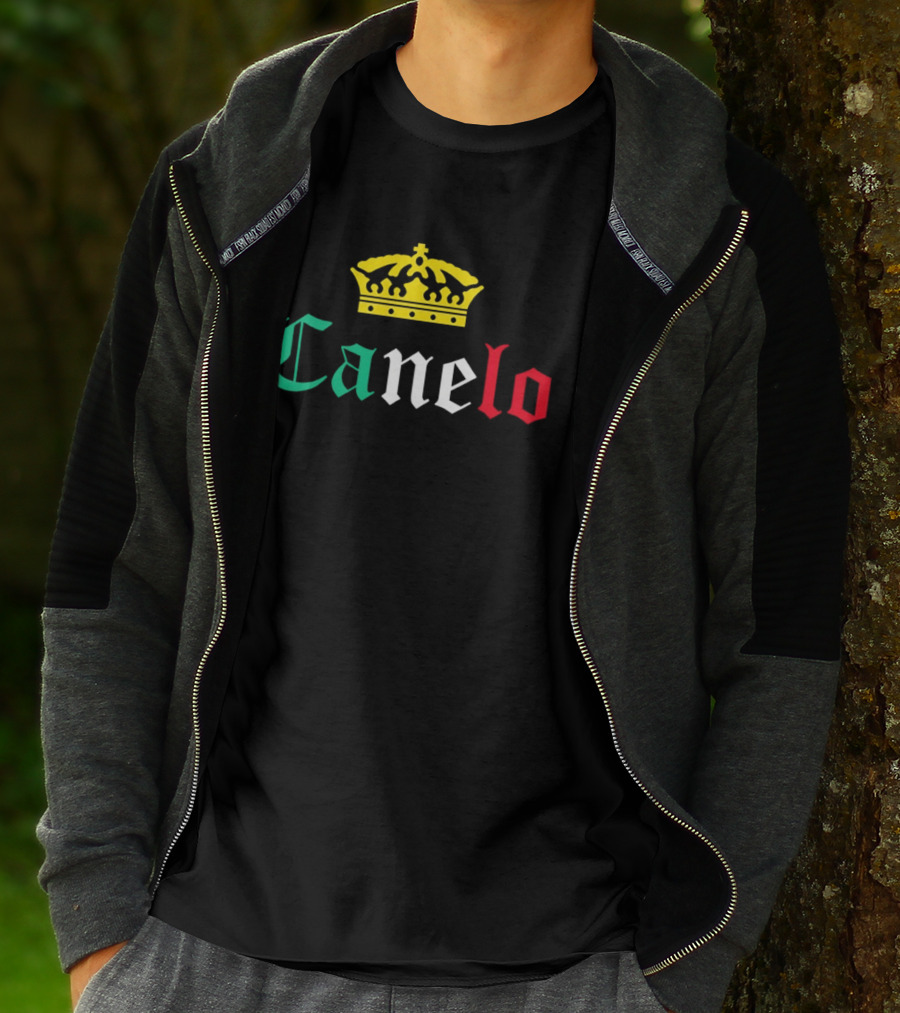 Canelo Crown Mexican Flag Colors Boxing Champion T-Shirt