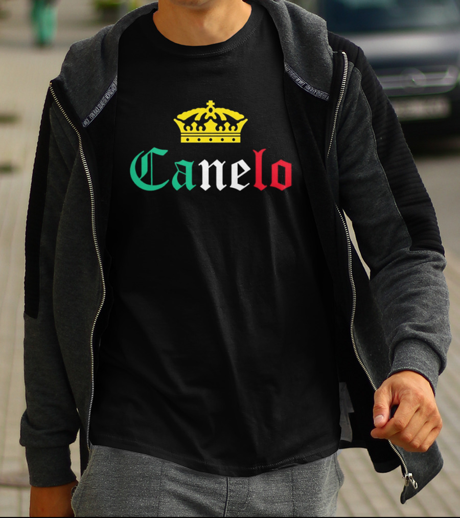 Canelo Crown Mexican Flag Colors Boxing Champion T-Shirt