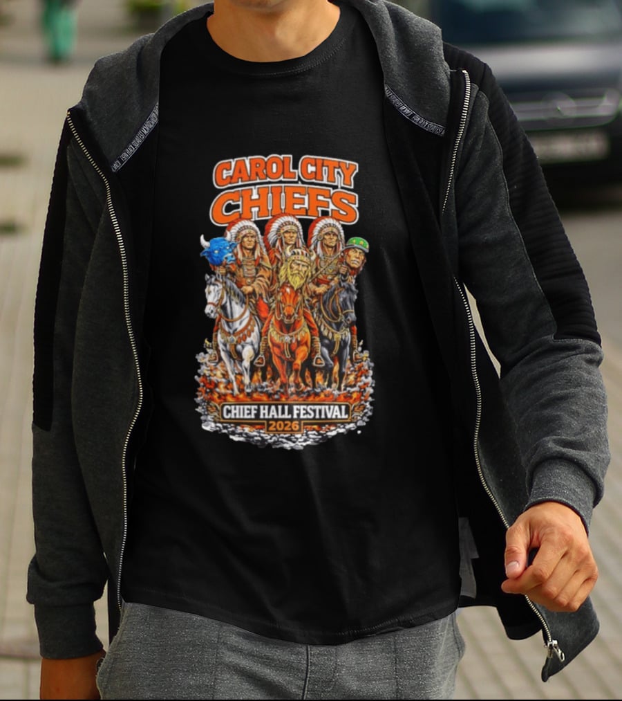 Carol City Chiefs Chief Hall Festival 2026 Native American Warriors Riding Horses T-Shirt