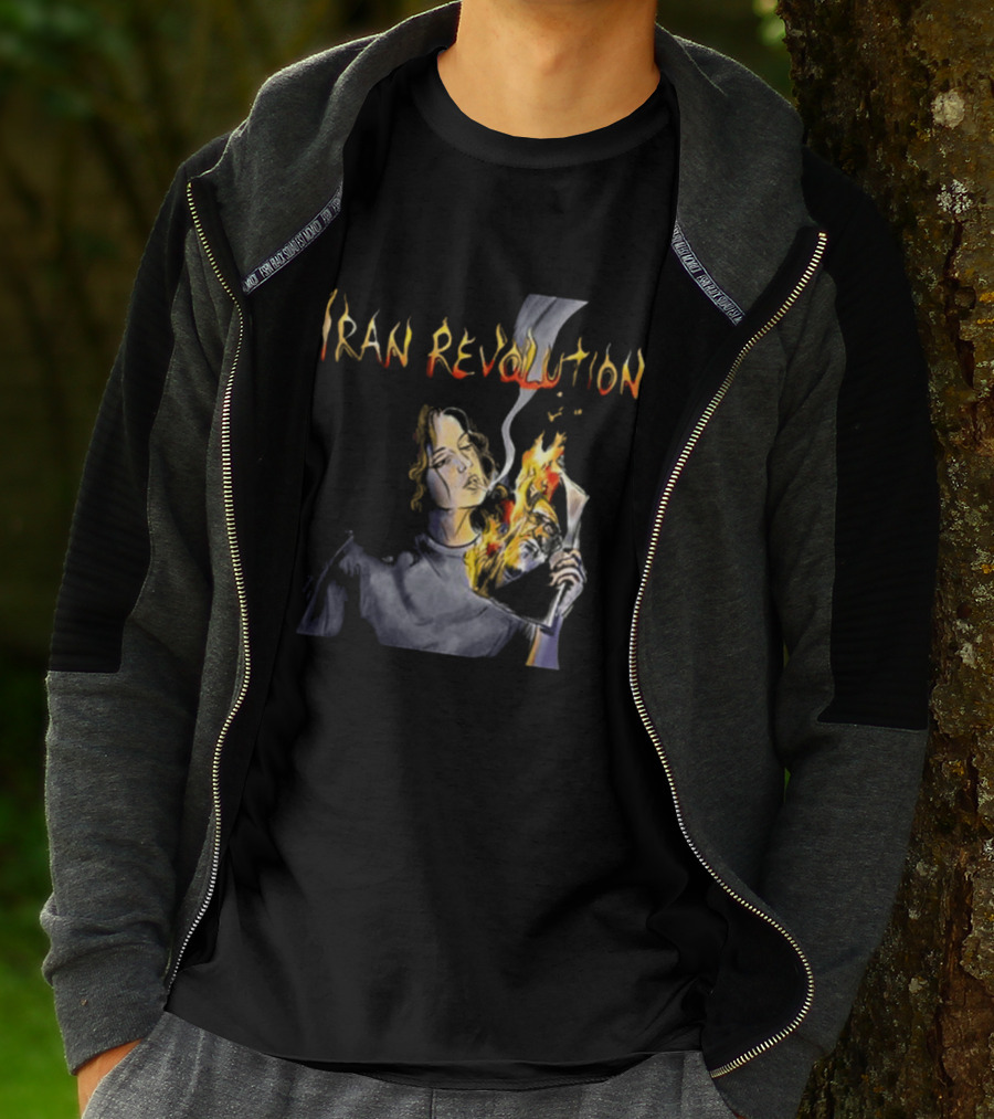 Iran Revolution Smoking Persian Girl Flaming Artistry T-Shirt