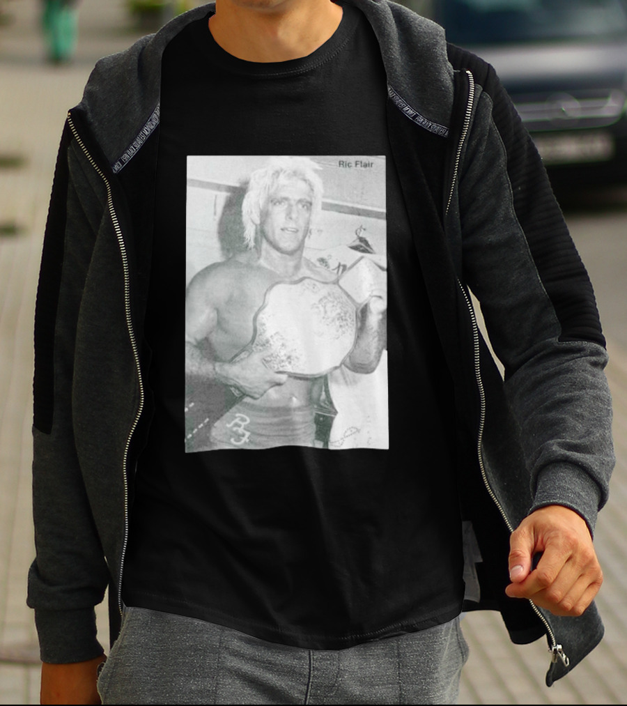 Ric Flair The Nature Boy Championship Belt Vintage Photo T-Shirt