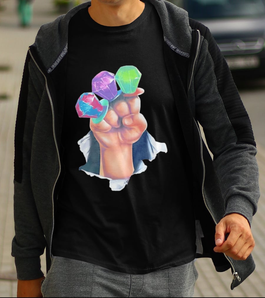 Ring Pop Candy Gemstone Fist Colorful Fun Accessory For Kids And Adults T-Shirt