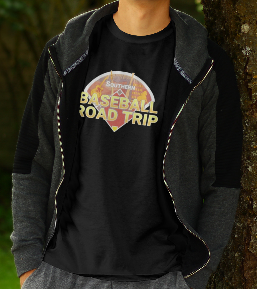 Southern Baseball Road Trip Music Adventure Stadium Scene T-Shirt