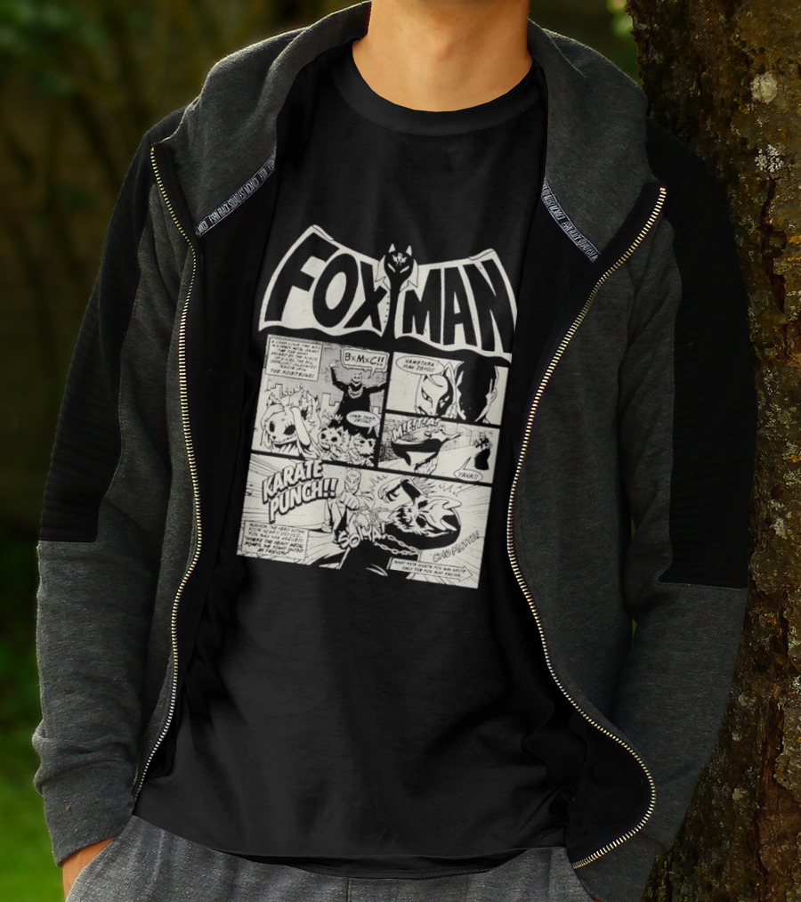 Fox Man Comic Babymetal Dead Pop Festival Japan 2026 Batman Style Panels Graphic Punch T-Shirt