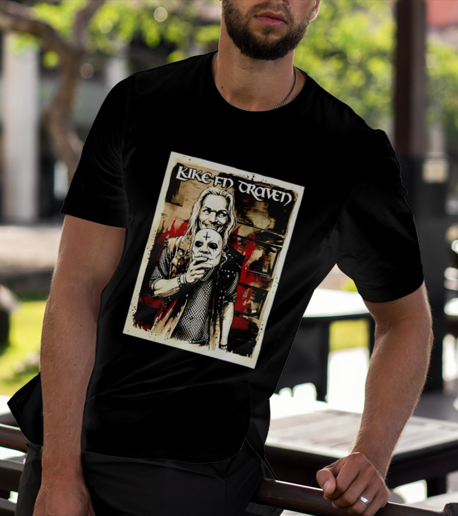 Luke F'N Draven Illustrated Skull Mask T-Shirt