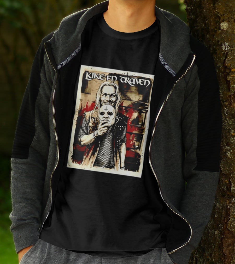 Luke F'N Draven Illustrated Skull Mask T-Shirt