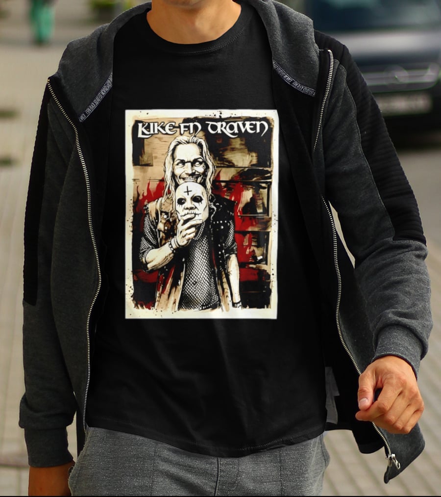 Luke F'N Draven Illustrated Skull Mask T-Shirt