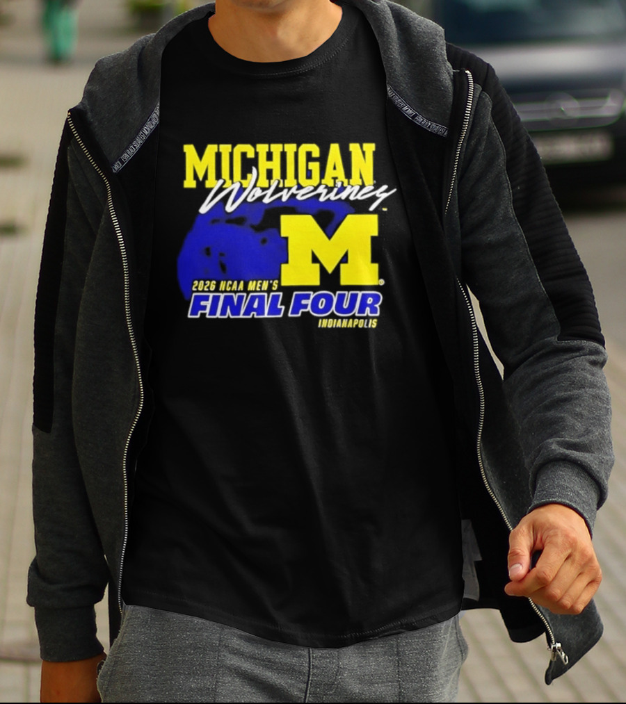 Michigan Wolverines 2026 NCAA Men's Final Four Indianapolis T-Shirt