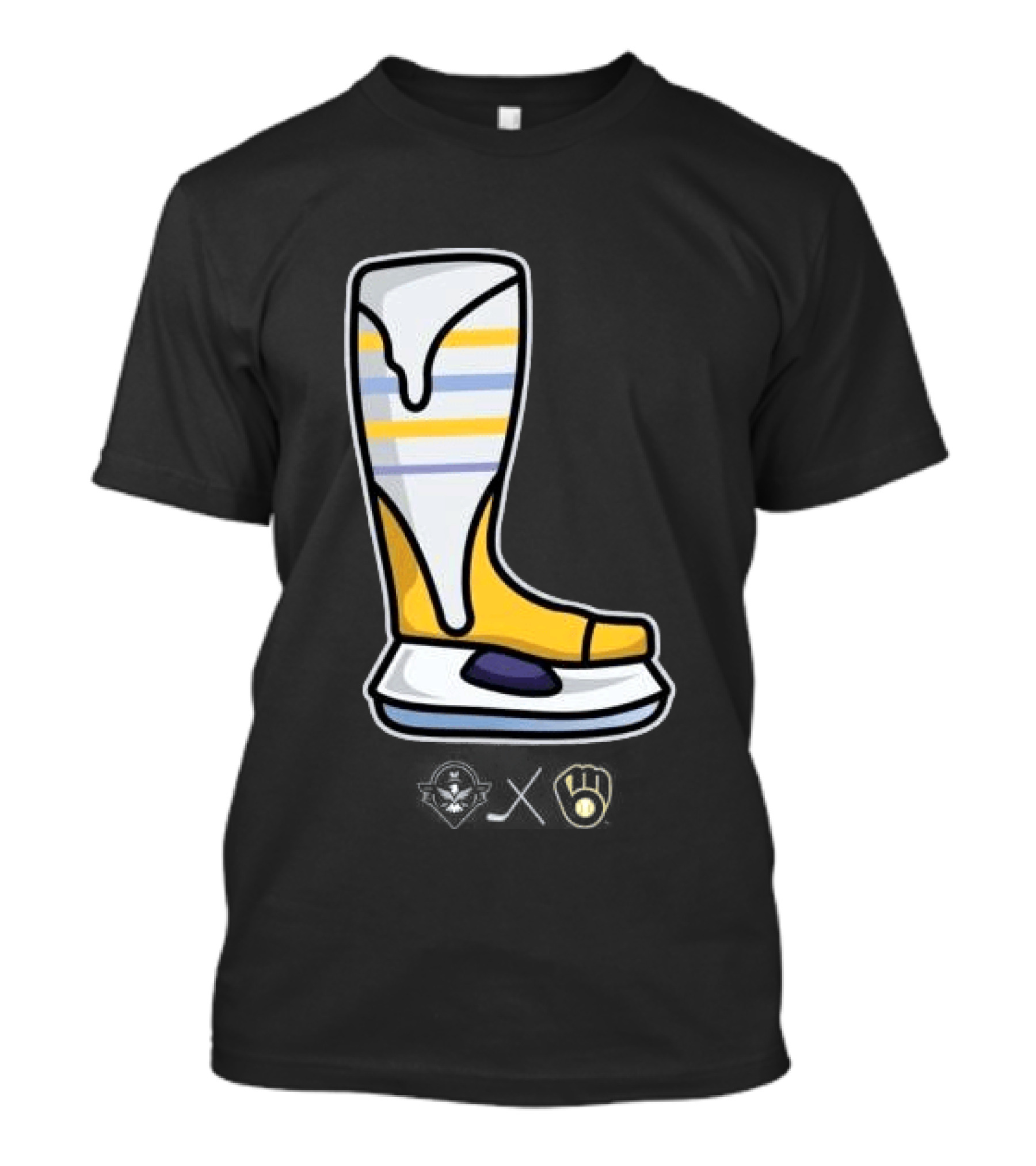 Milwaukee Brewers X Admirals Special Skate Boot Icon With Brewers T-Shirt