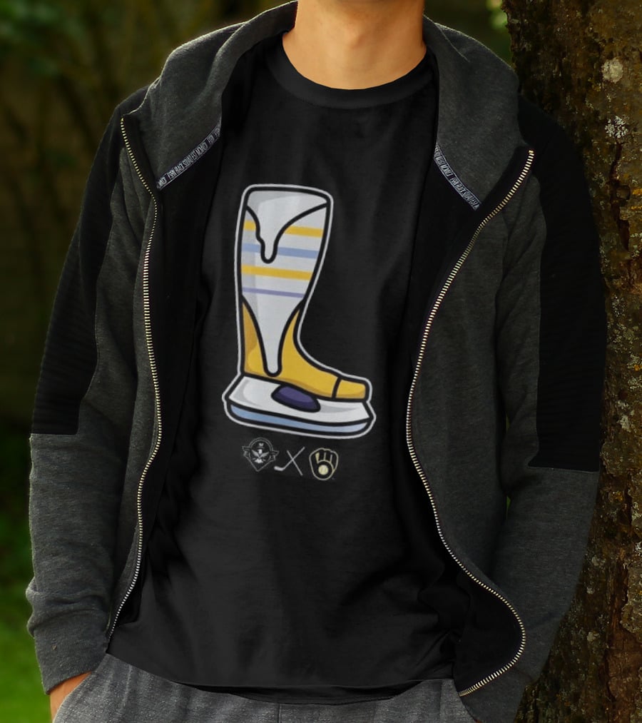 Milwaukee Brewers X Admirals Special Skate Boot Icon With Brewers T-Shirt