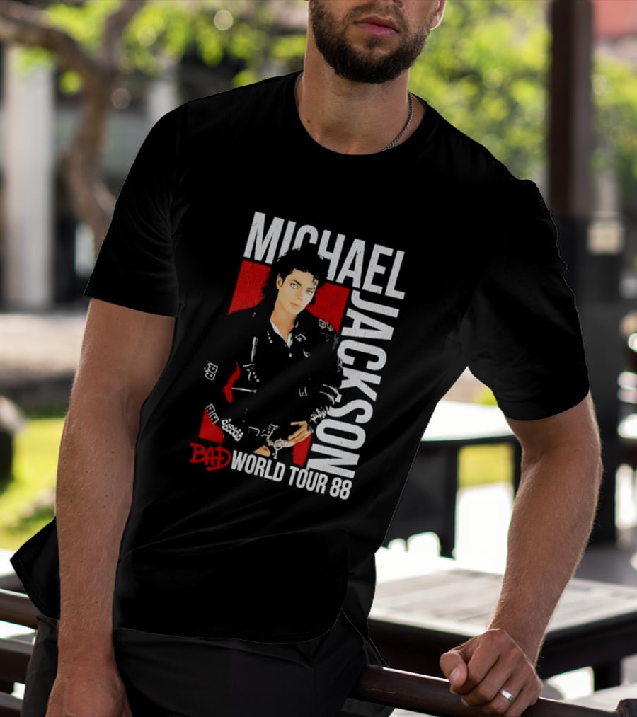 Michael Jackson Bad World Tour 1988 Live Concert Memorabilia T-Shirt