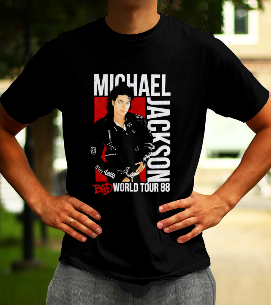 Michael Jackson Bad World Tour 1988 Live Concert Memorabilia T-Shirt